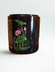 黑麻石彩花心經骨灰盅-永在心殯儀-copy